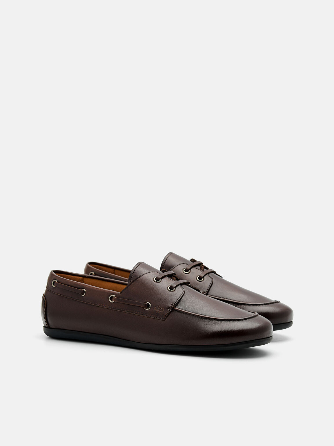 Leather Boat Shoes, Brown