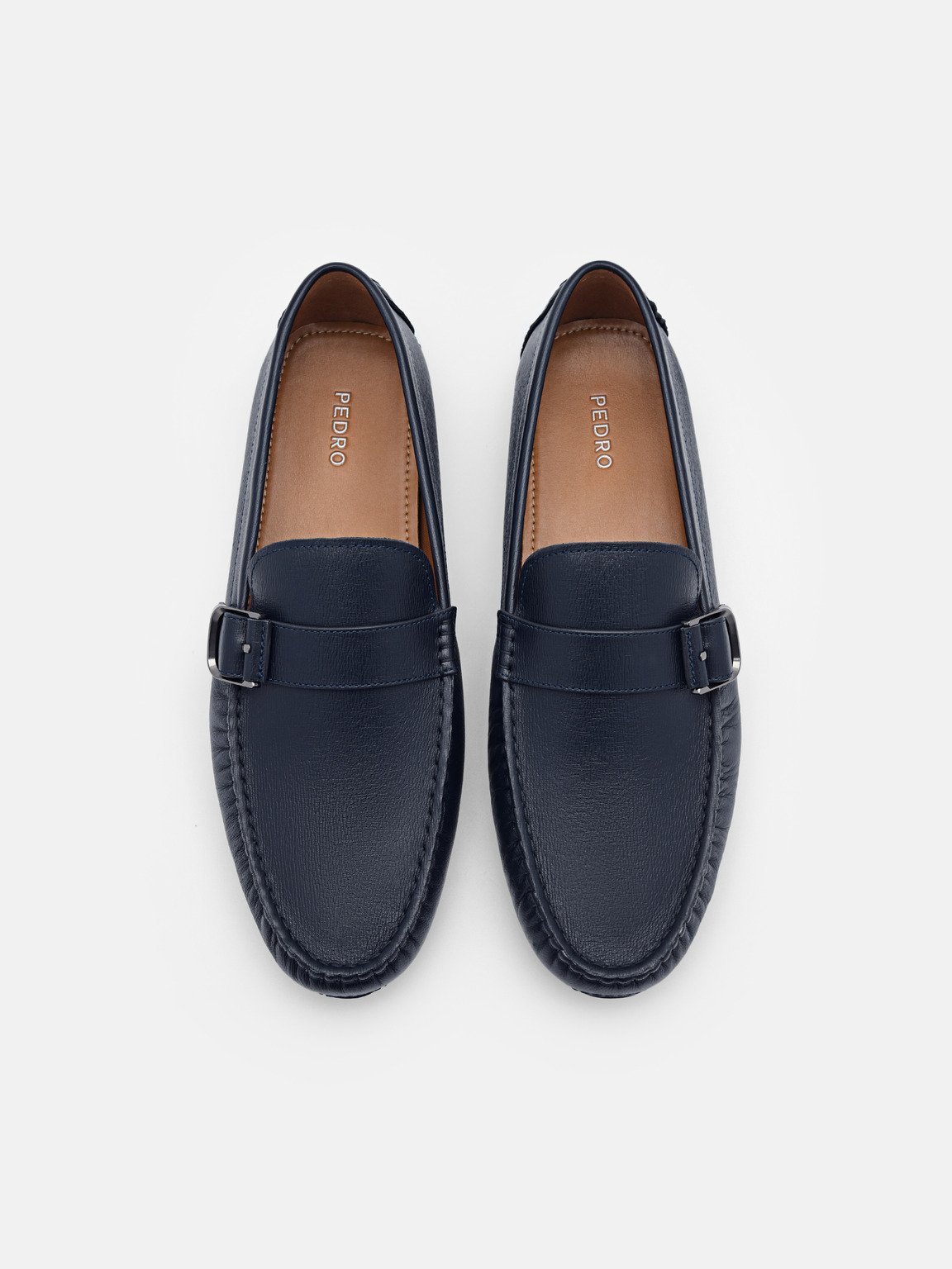 Helix Leather Driving Shoes, Navy
