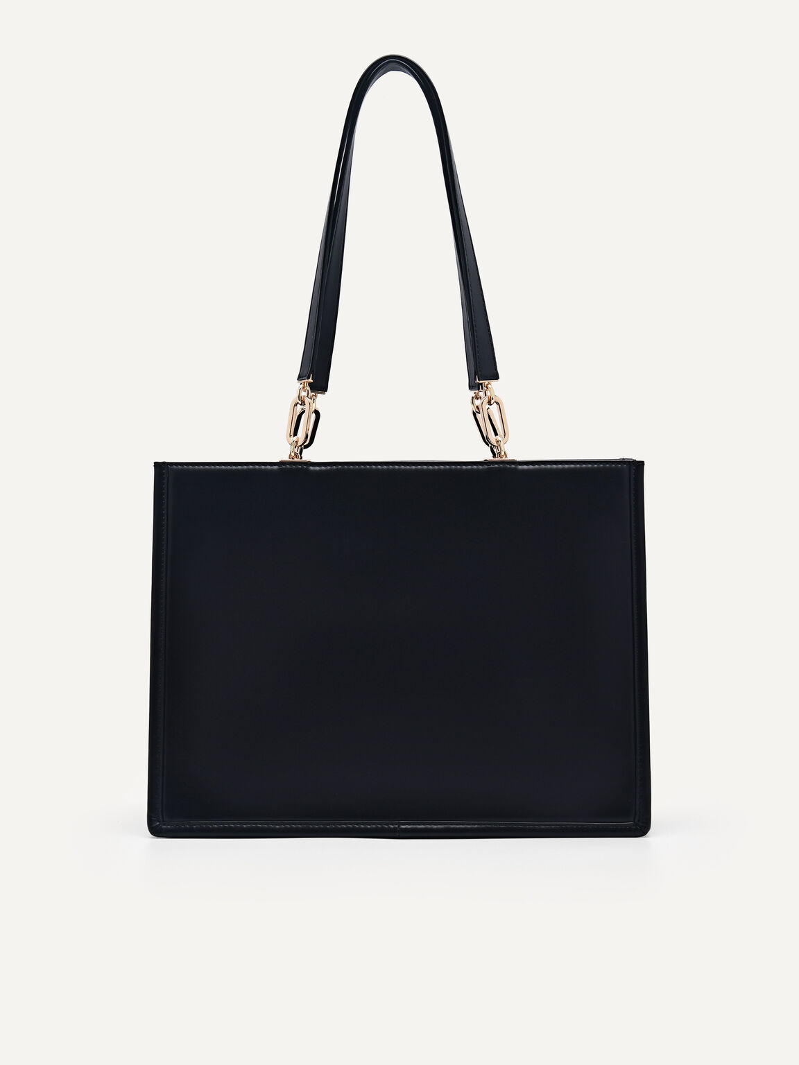 PEDRO Studio Rift Leather Shoulder Bag, Black