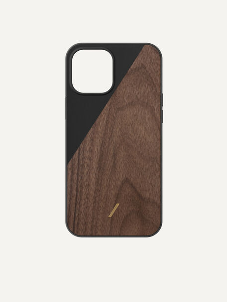 Genuine Wood iPhone 12 Max Pro Case, Black, hi-res
