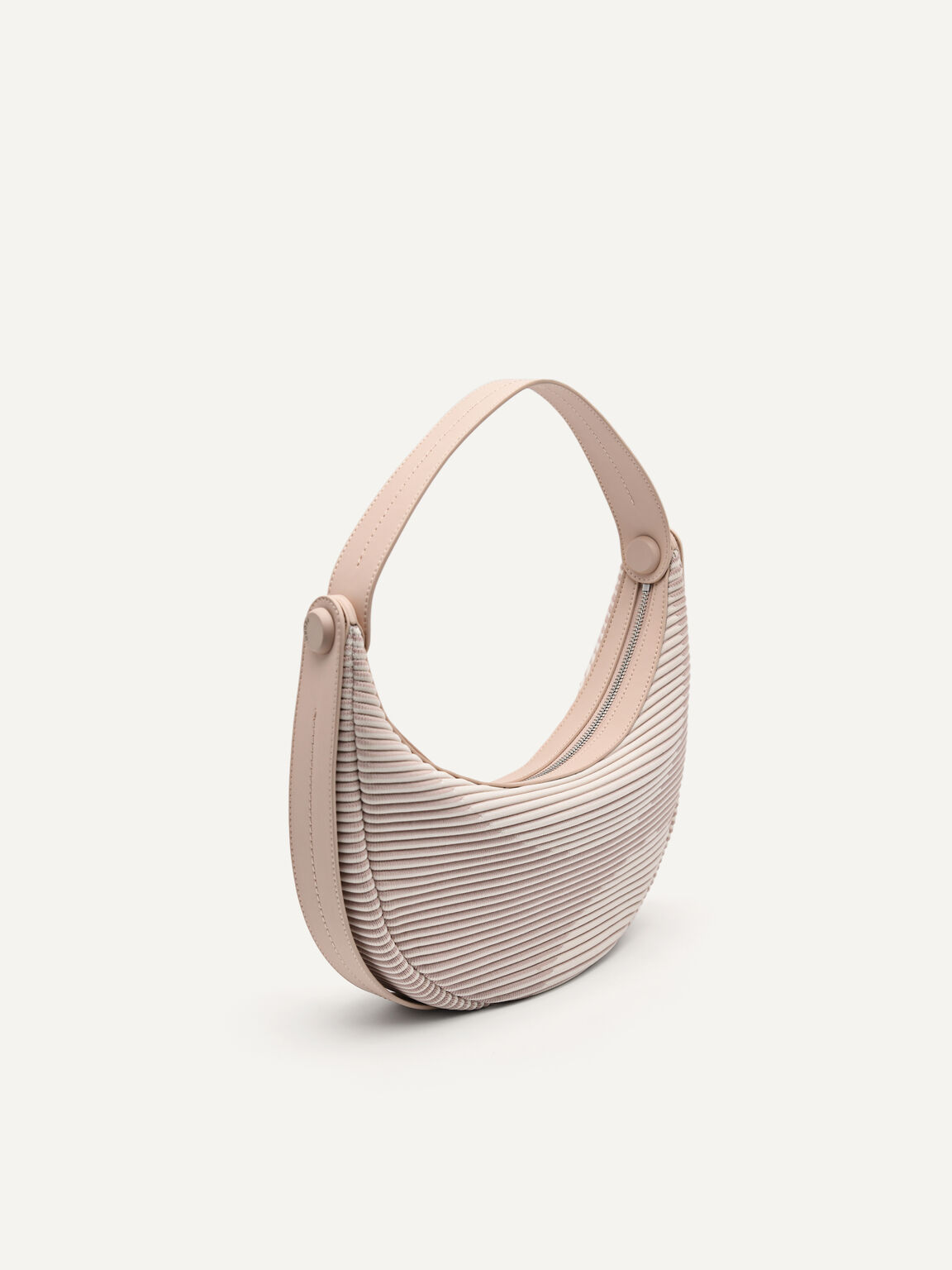rePEDRO Pleated Shoulder Bag, Nude