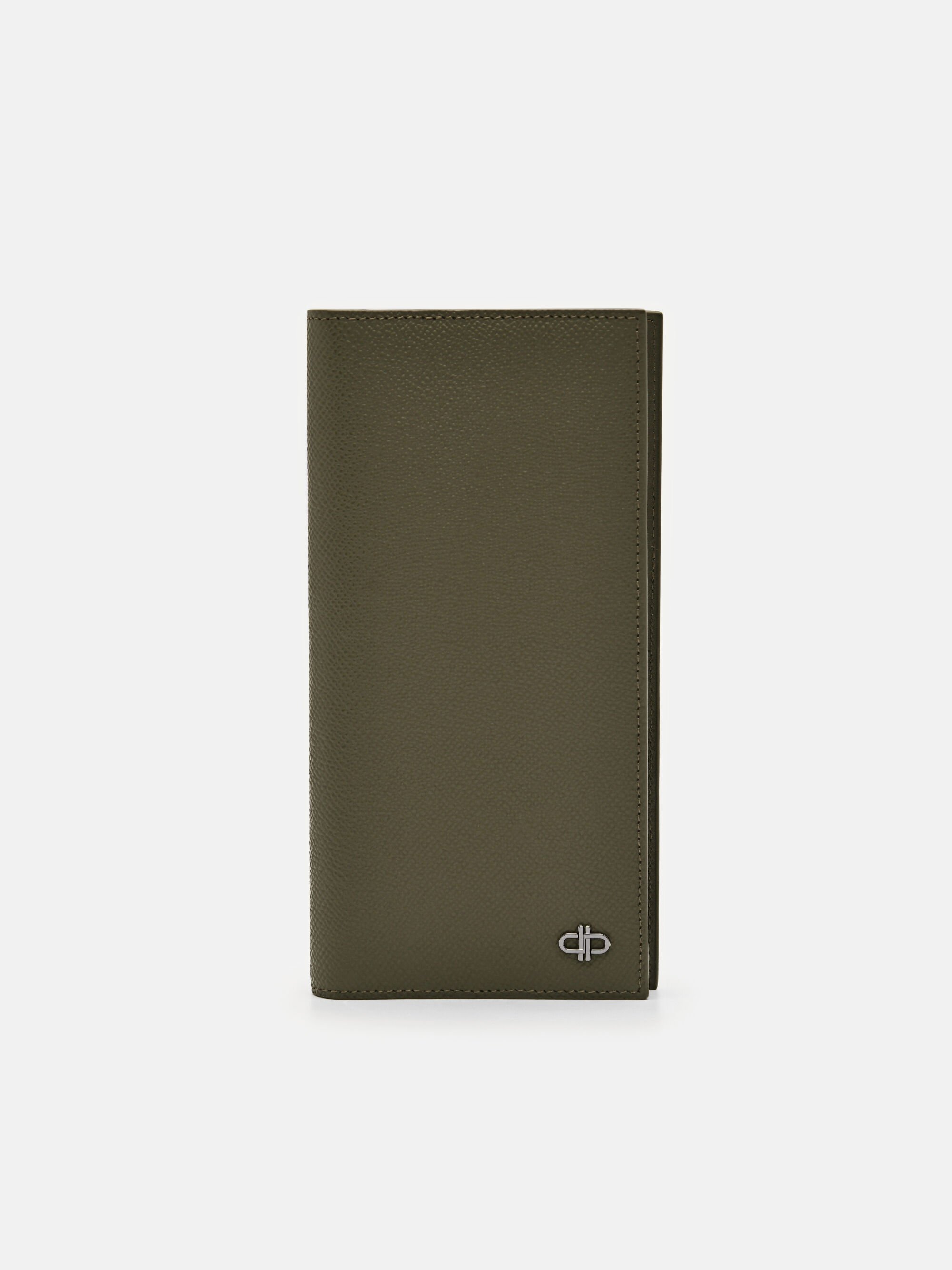 PEDRO Icon Leather Long Wallet - Military Green