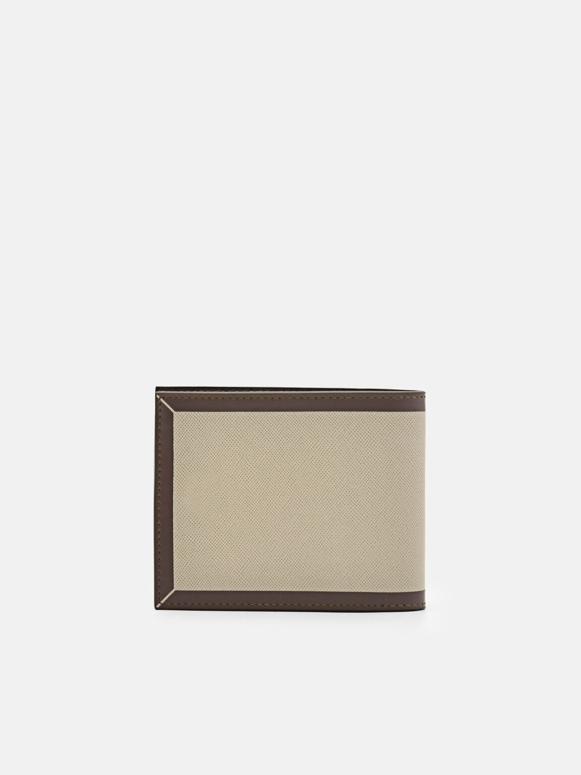 Leather Bi-Fold Wallet with Insert, Taupe