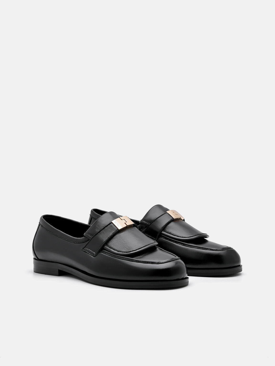 Jatte Leather Loafers, Black