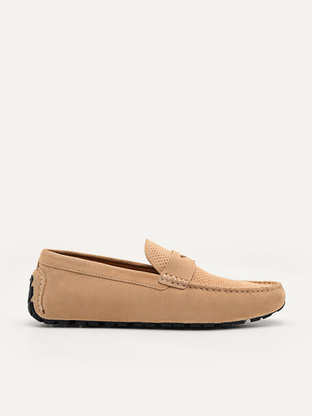 Leather Moccasin, Mustard