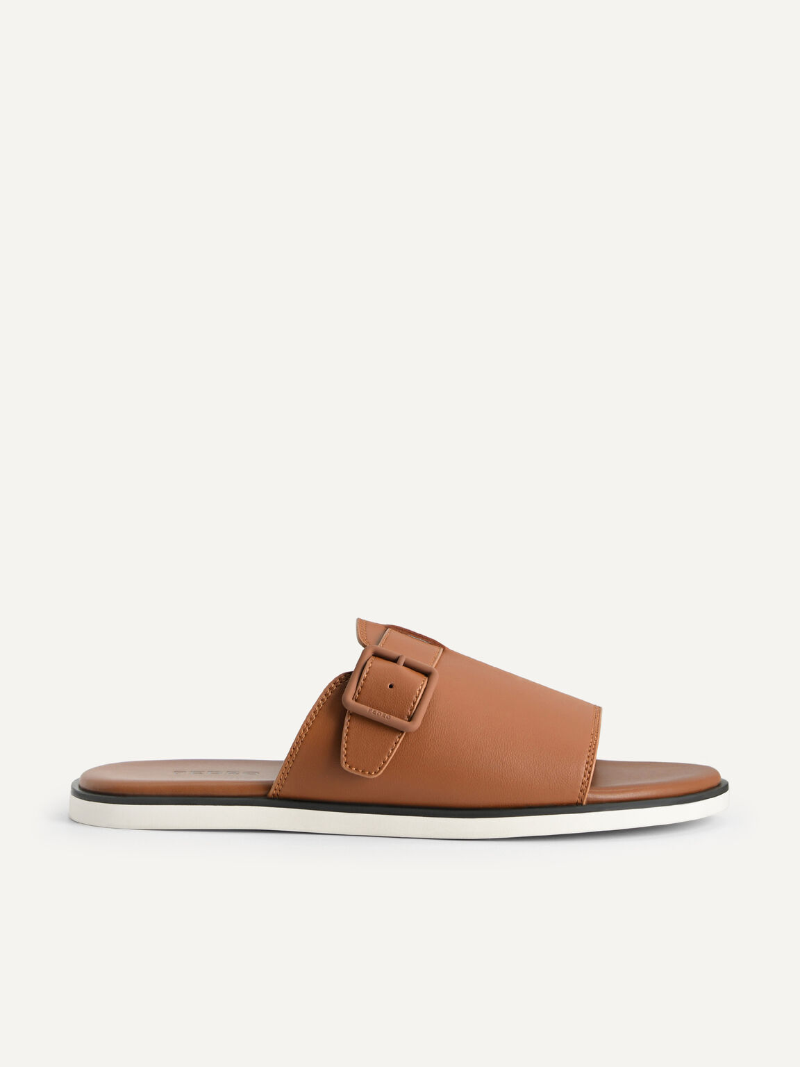Monochrome Slide Sandals, Brown