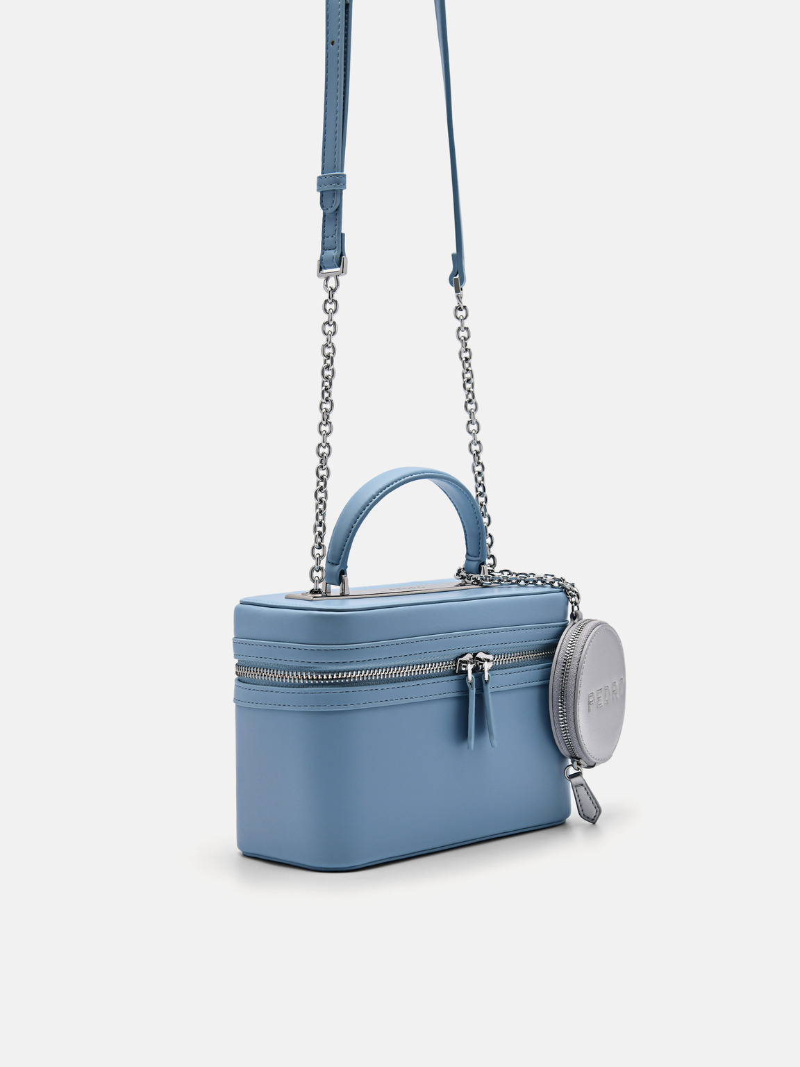 Ari Boxy Shoulder Bag, Light Blue