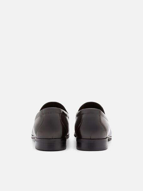 Boxed Leather Loafers, Mahogany