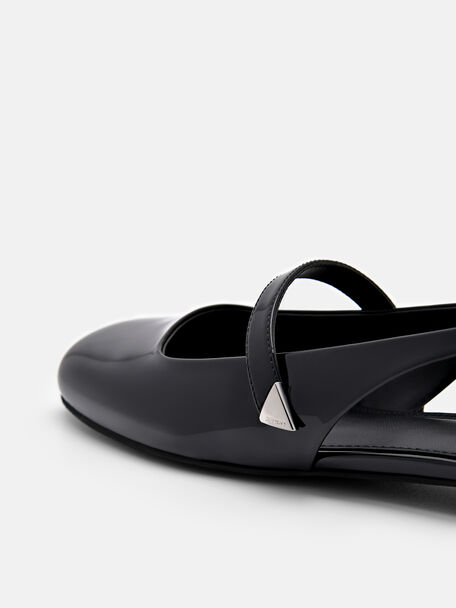 Tria Slingback Mules, Black