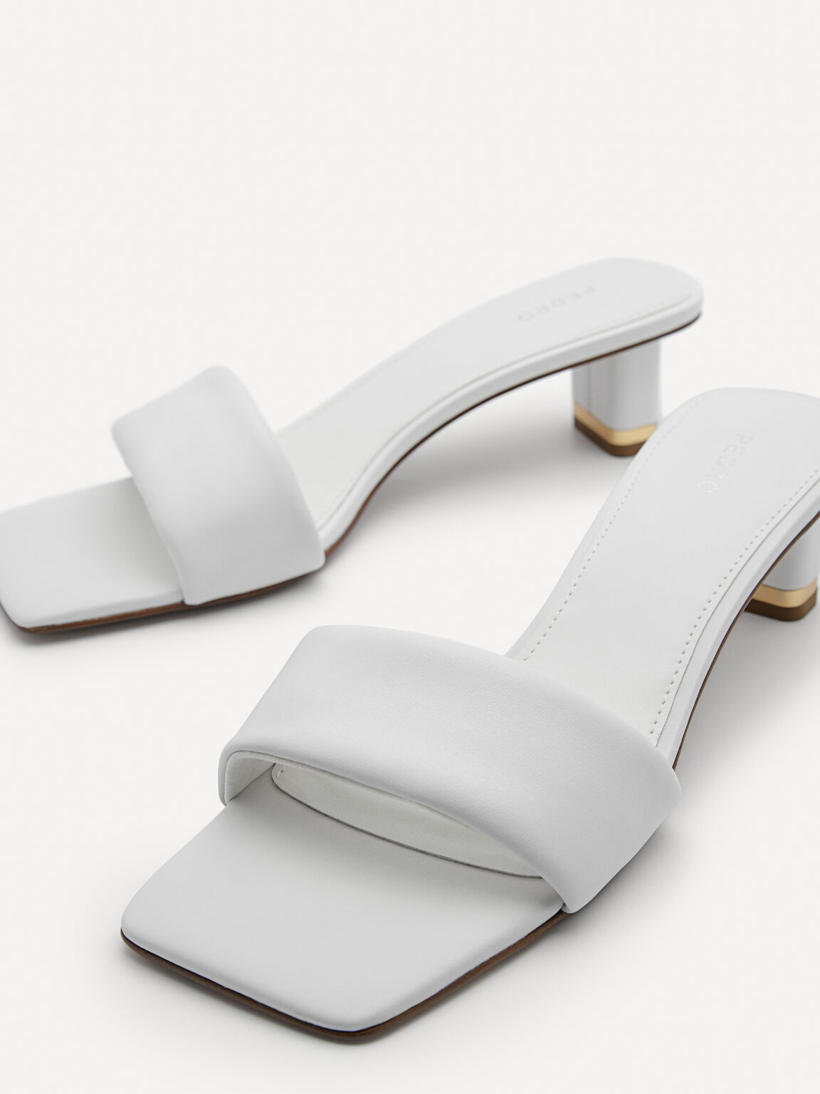 Porto Heel Sandals, White