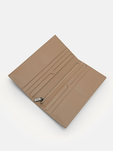 PEDRO Icon Leather Long Wallet in Pixel, Taupe