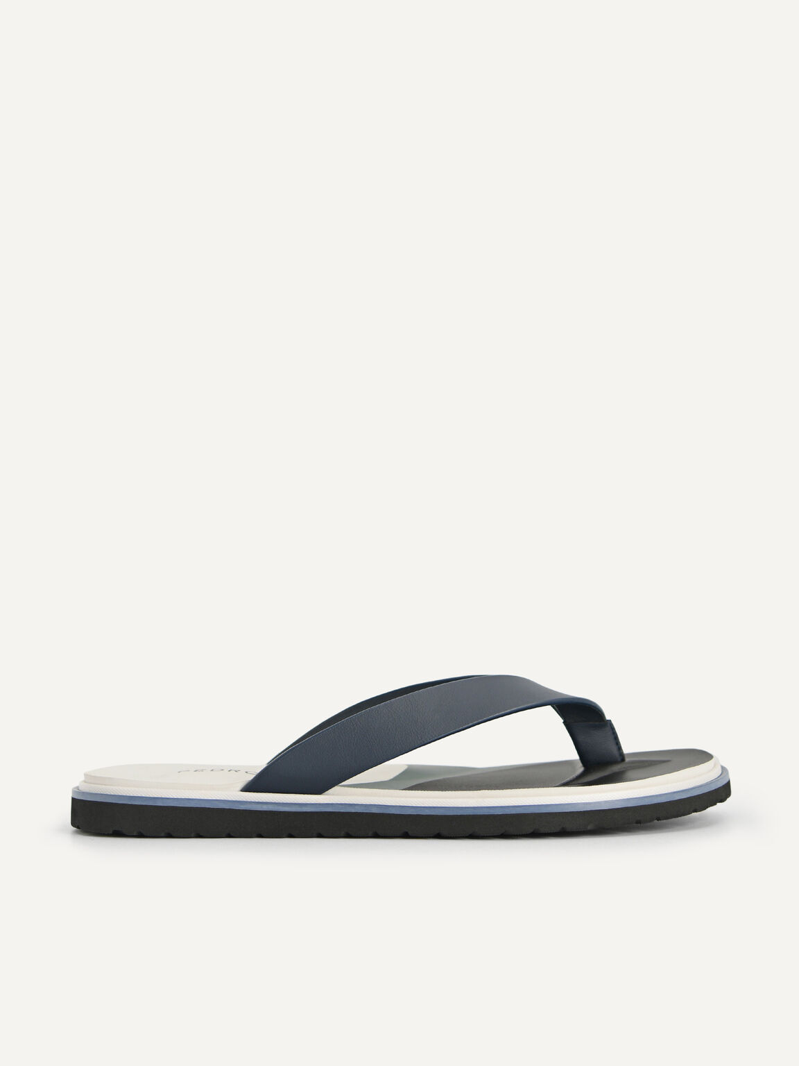 Multicoloured Thong Sandals, Navy