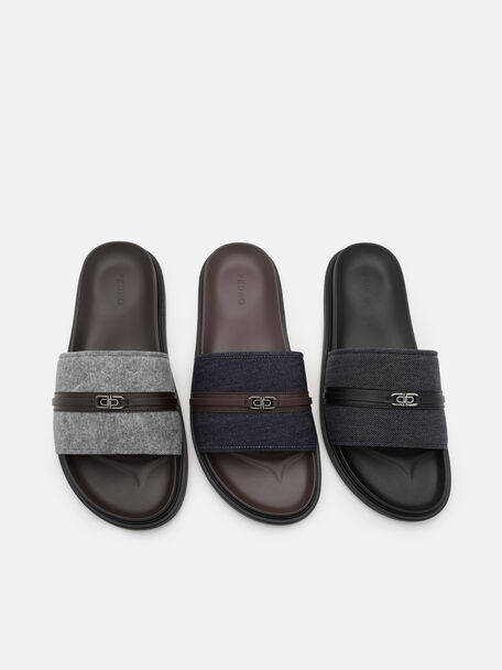 Renly Slide Sandals, Grey