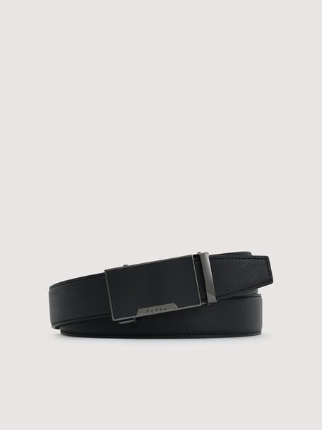 Leather Automatic Tang Belt, Black