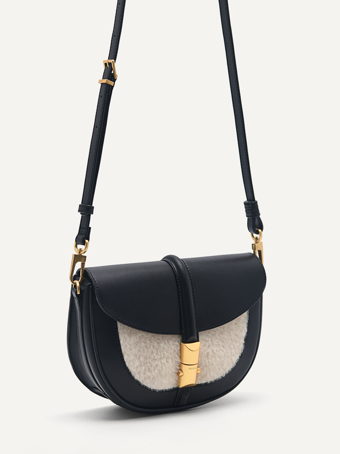 Varvara Leather Shoulder Bag, Black