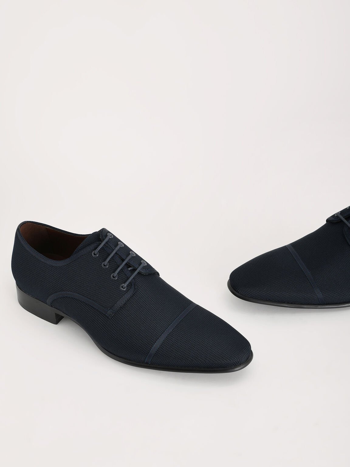 Mesh Derby Shoes, Navy