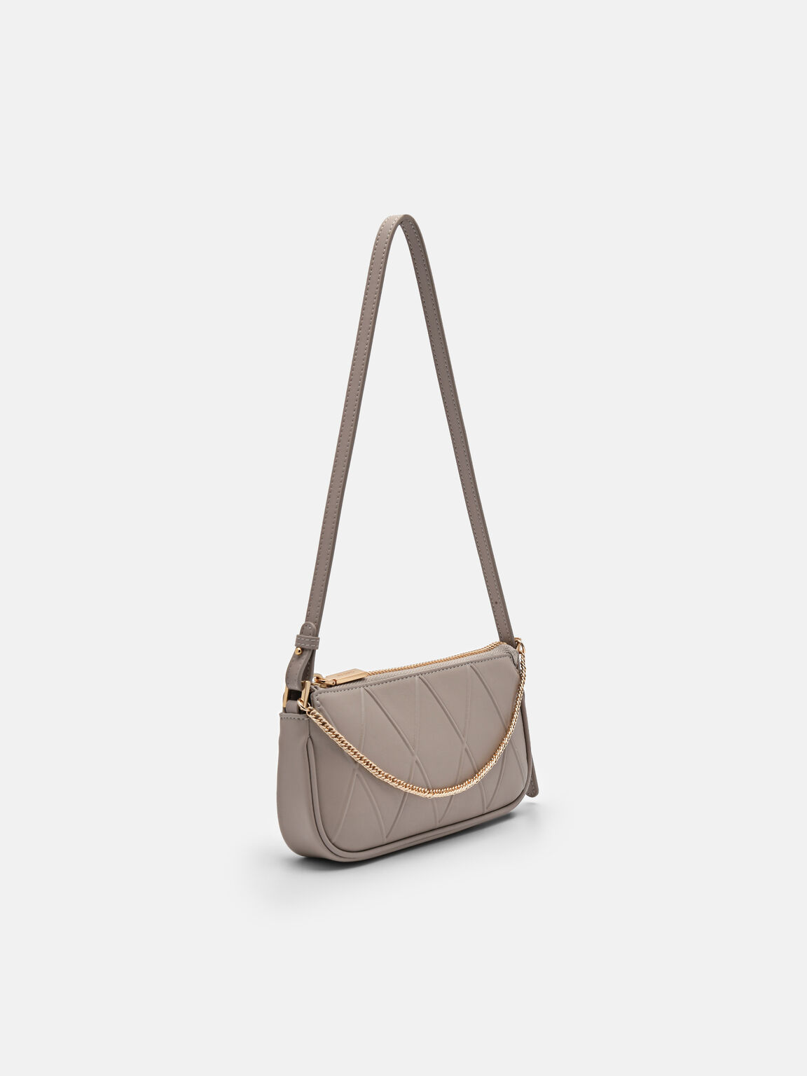 Taupe Maddy Leather Sling Pouch - PEDRO US