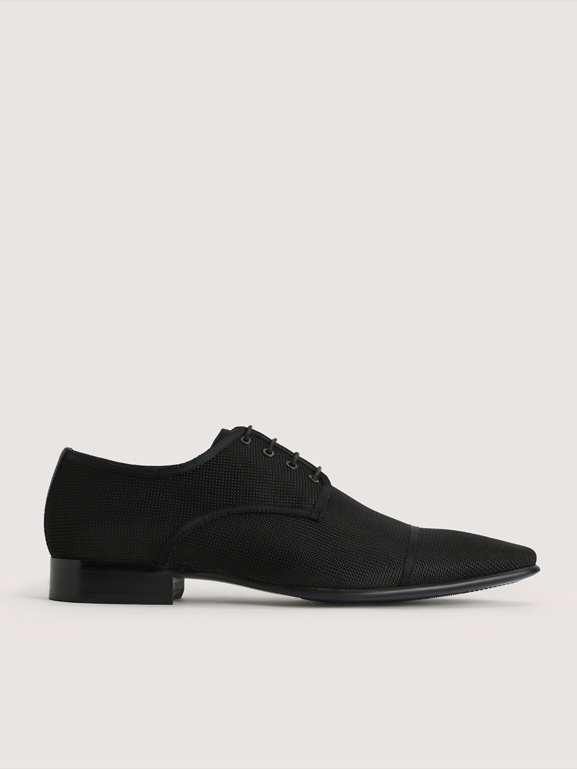 Mesh Derby Shoes, Black