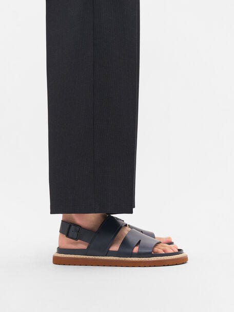 Cutler Backstrap Sandals, Navy