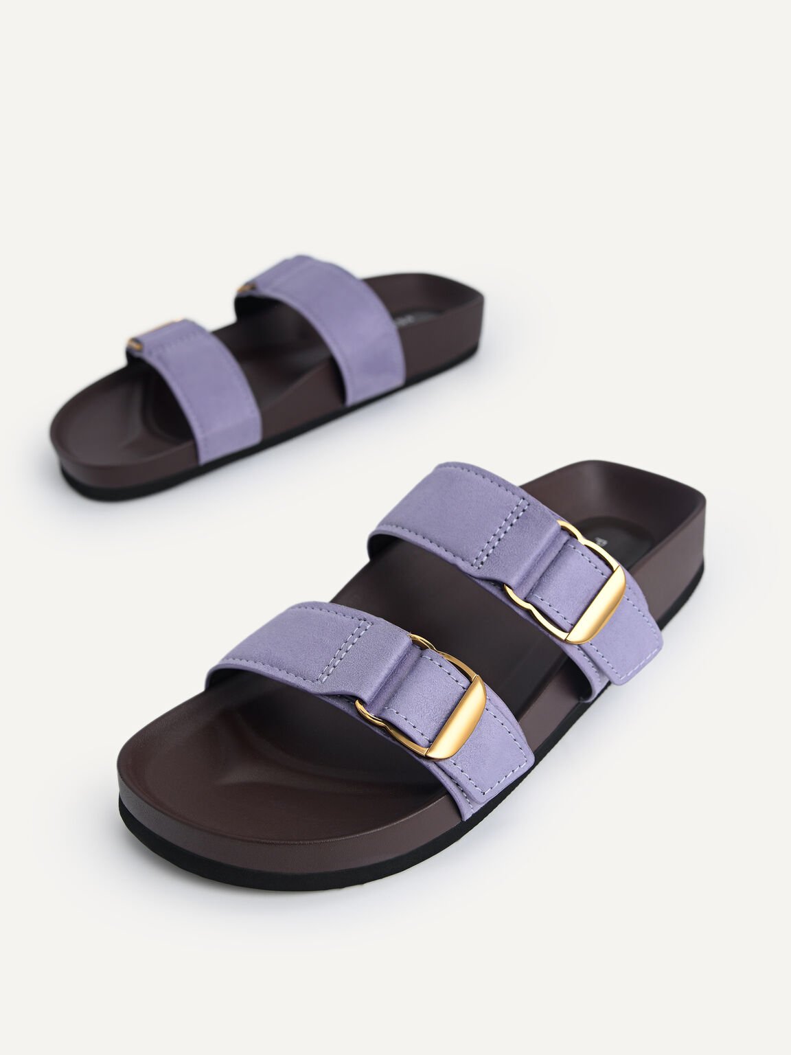 Double Strap Sandals, Violet