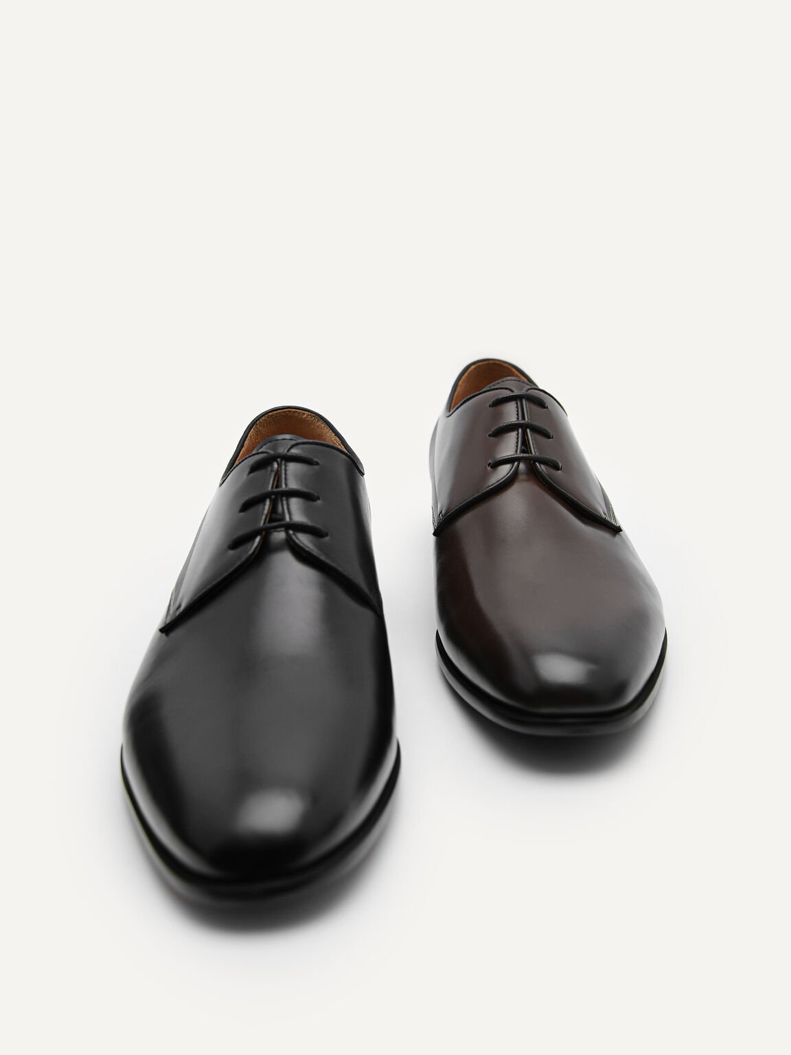 Harisson Leather Derby Shoes, Black