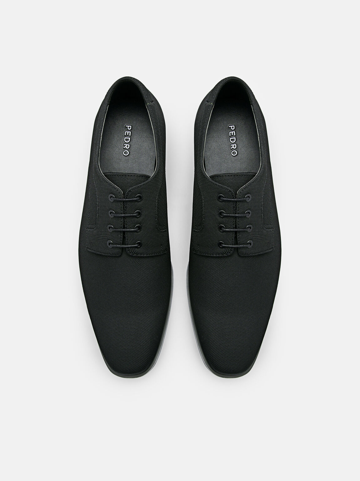 Nylon Derby Shoes, Black