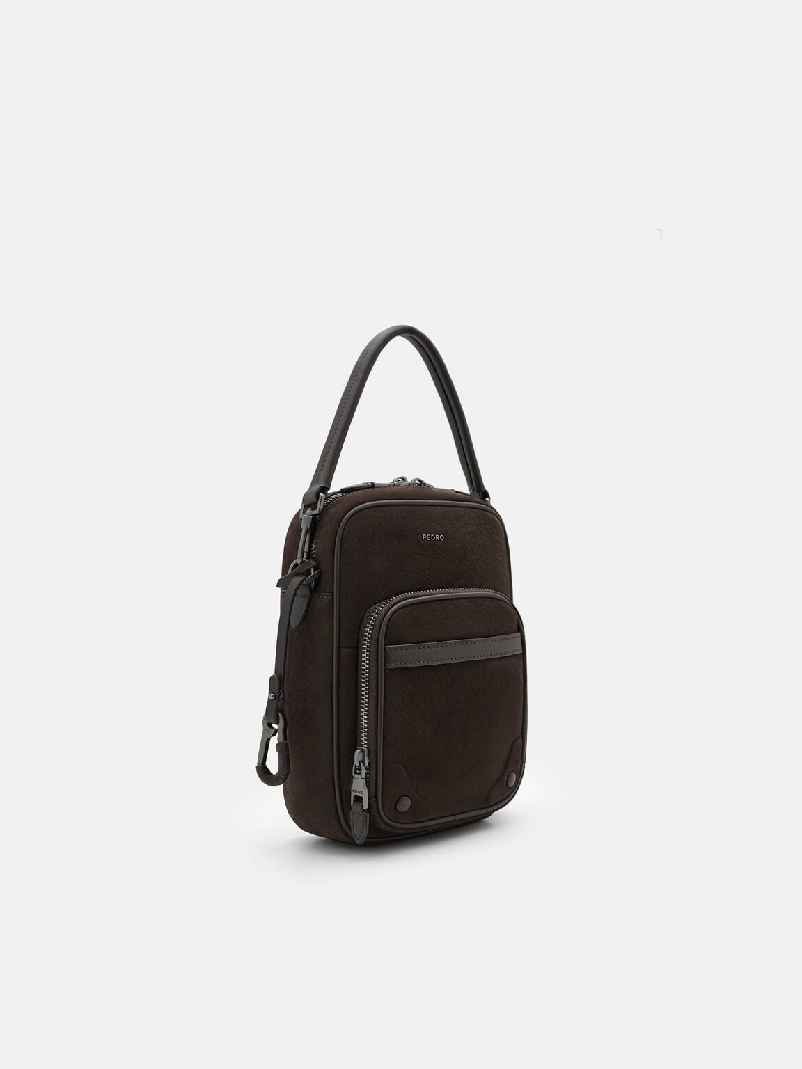 Patrice Leather Crossbody Bag, Espresso Brown