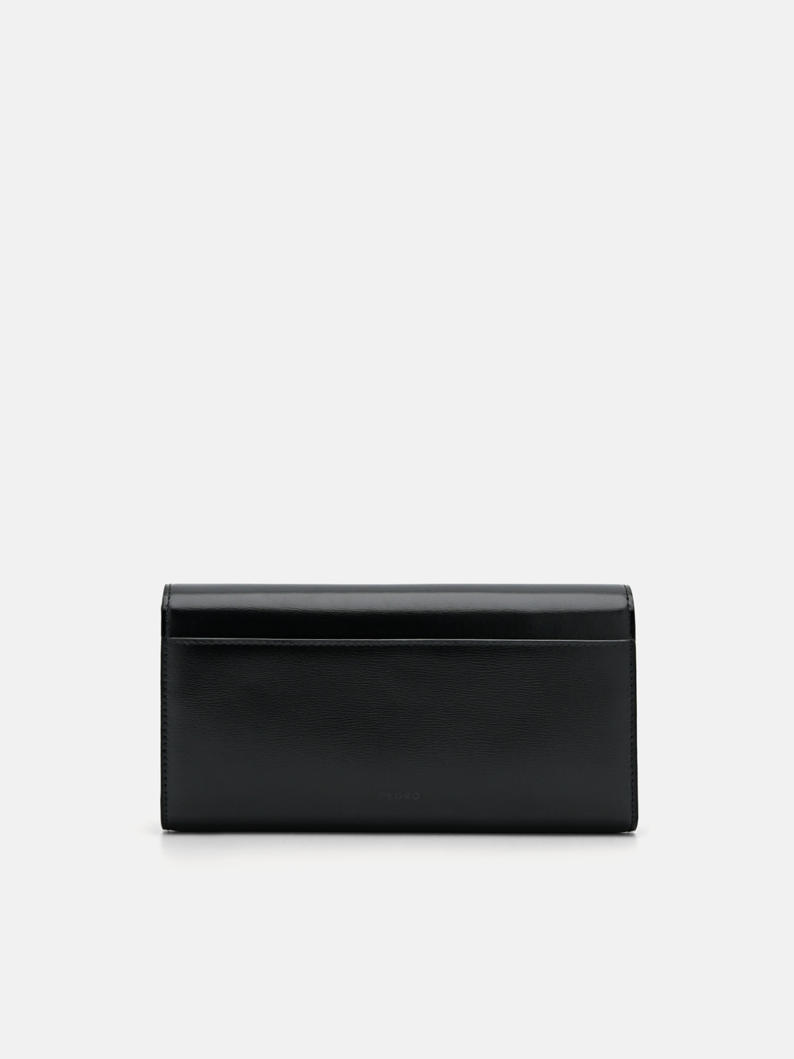 PEDRO工作室皮革雙折疊錢包, 黑色