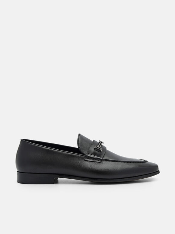 Anthony Leather Loafers, Black
