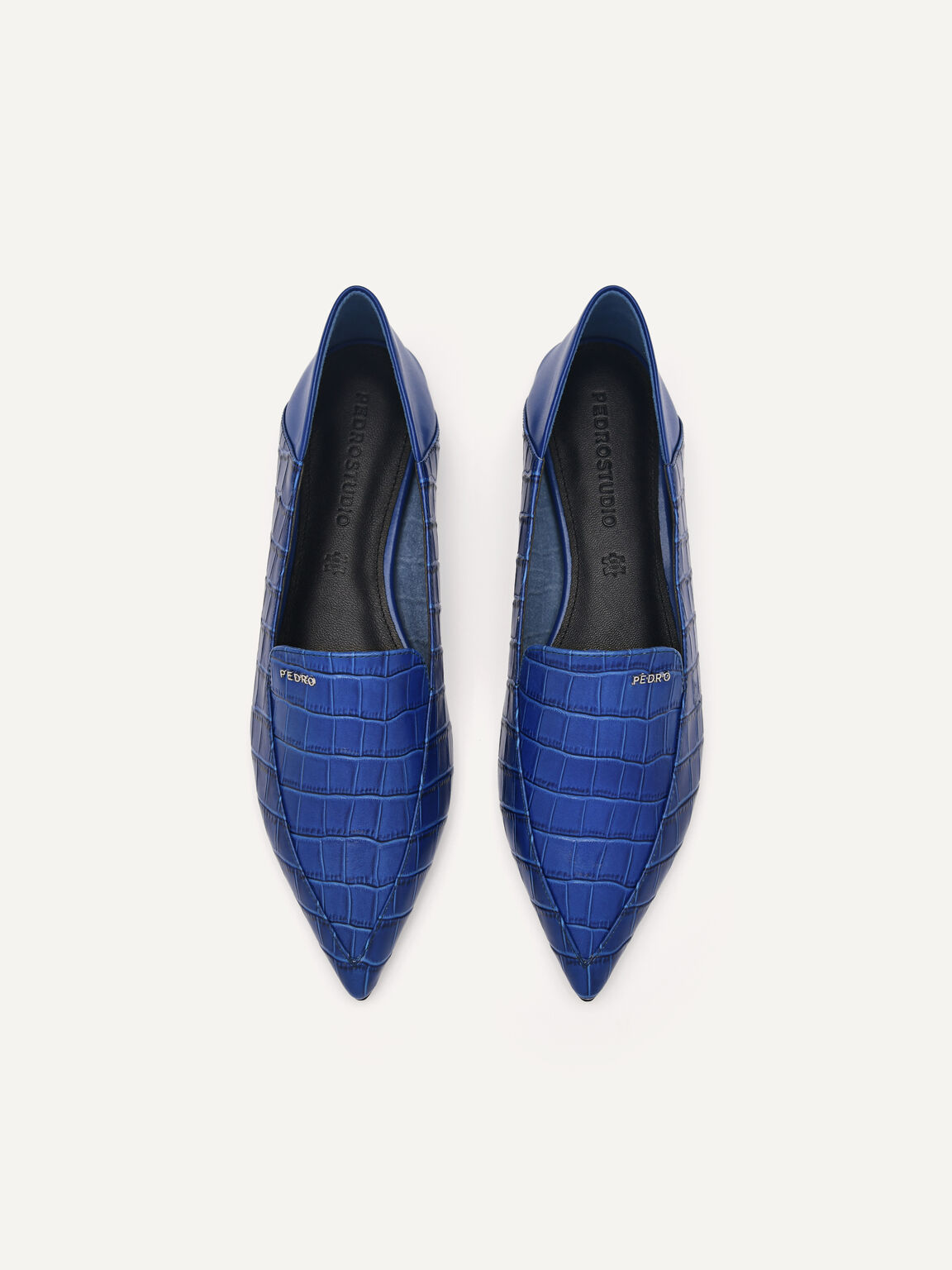 PEDRO工作室Kristen皮革平底鞋, 海军蓝色