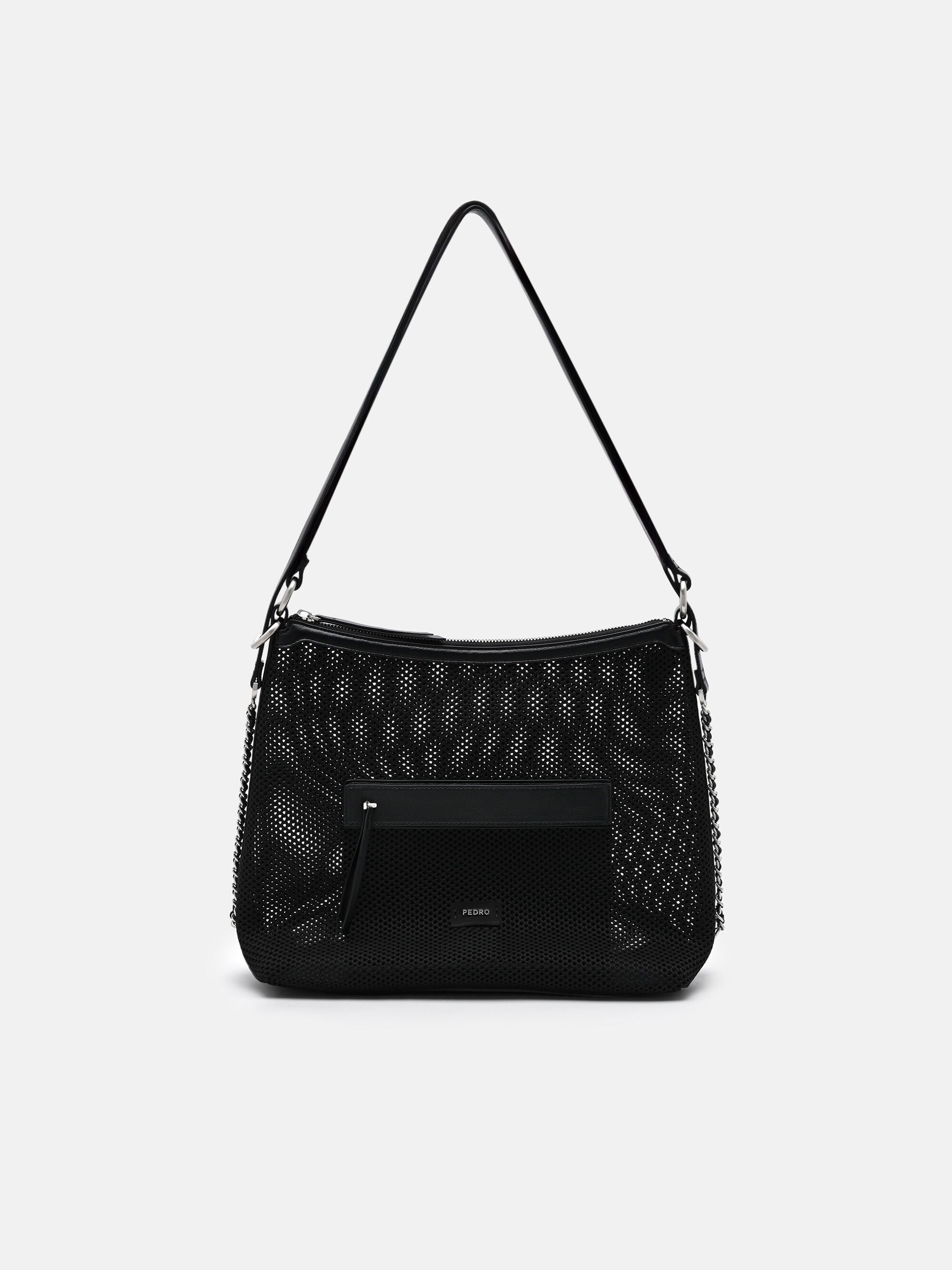 Black Mesh Slouchy Two-Way Carry Backpack - PEDRO US