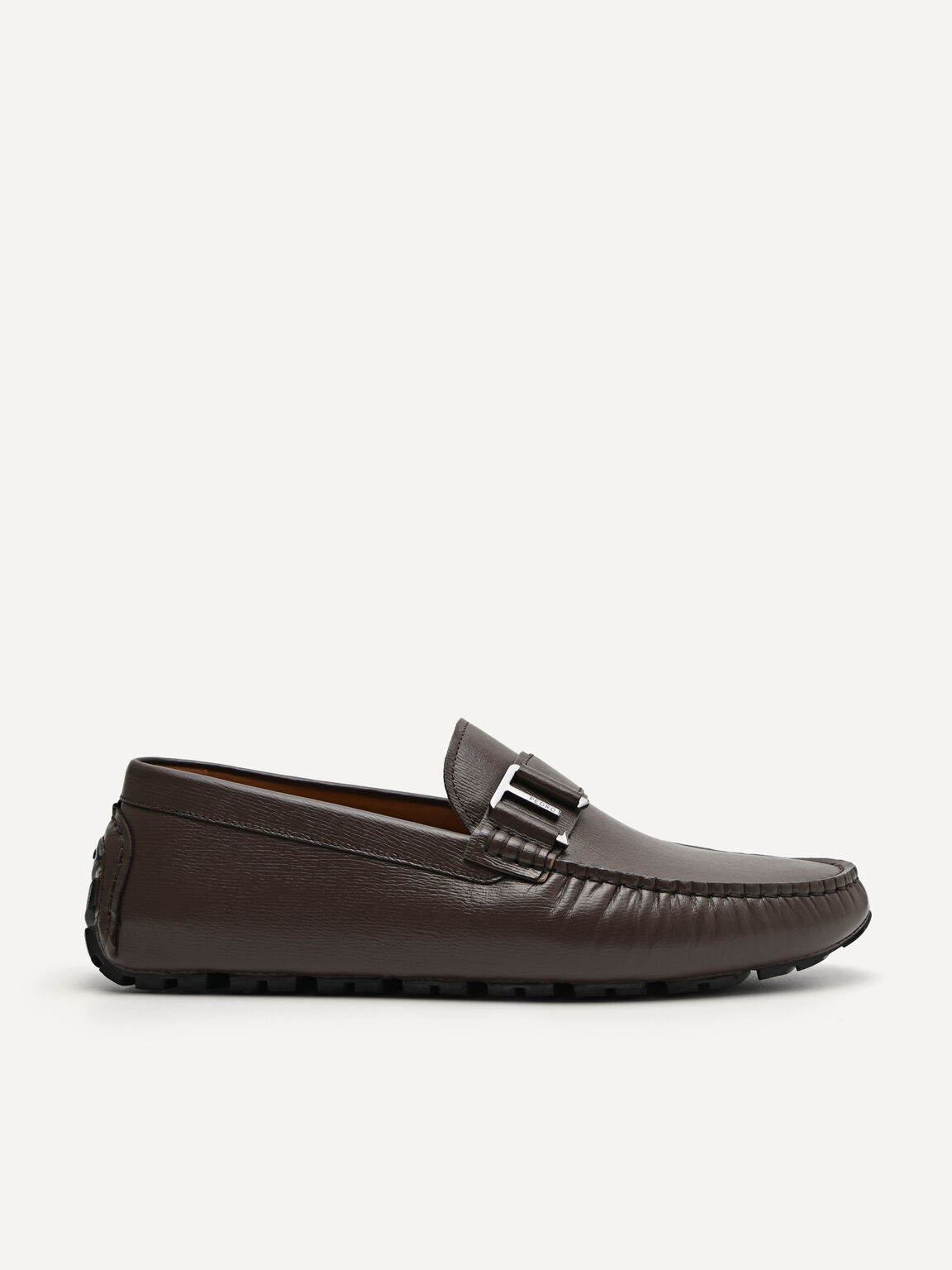 Leather Driving Moccassins, Dark Brown