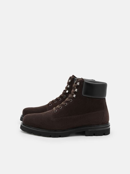 Wilder Suede Boots, Espresso Brown Suede