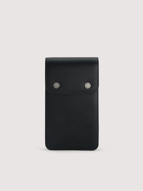 Leather Phone Pouch, Black