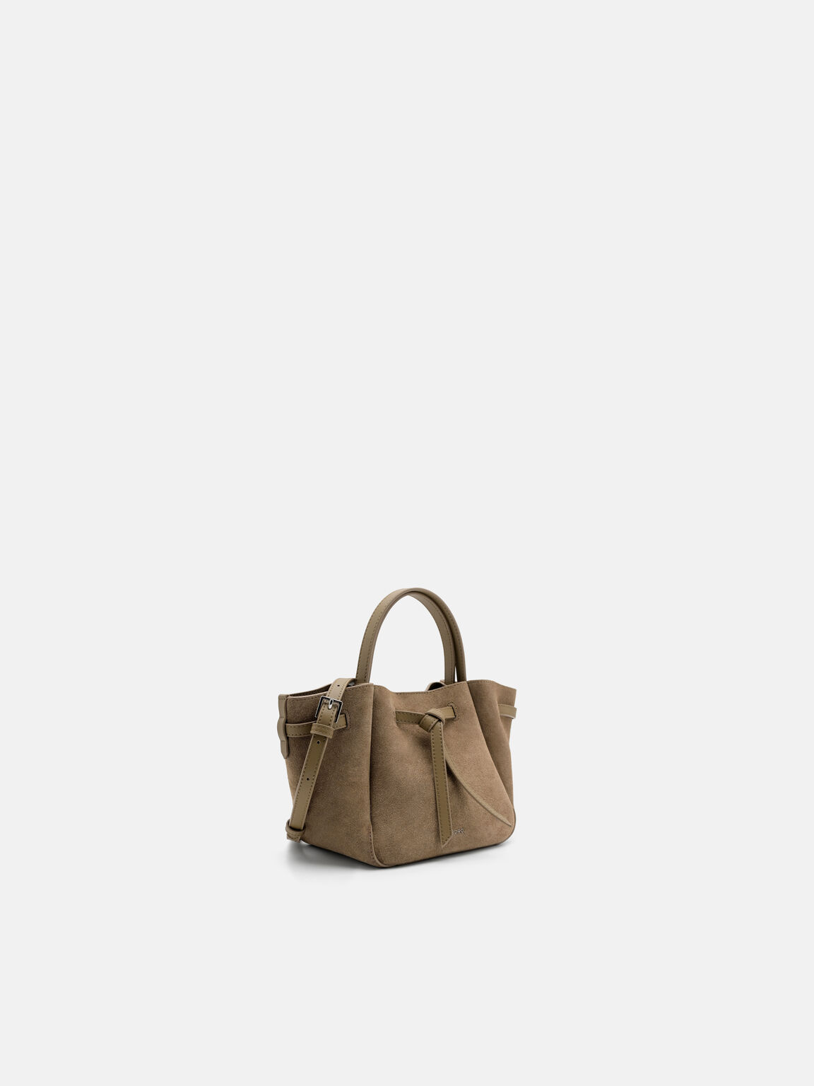 Emory Suede Tote Bag, Olive
