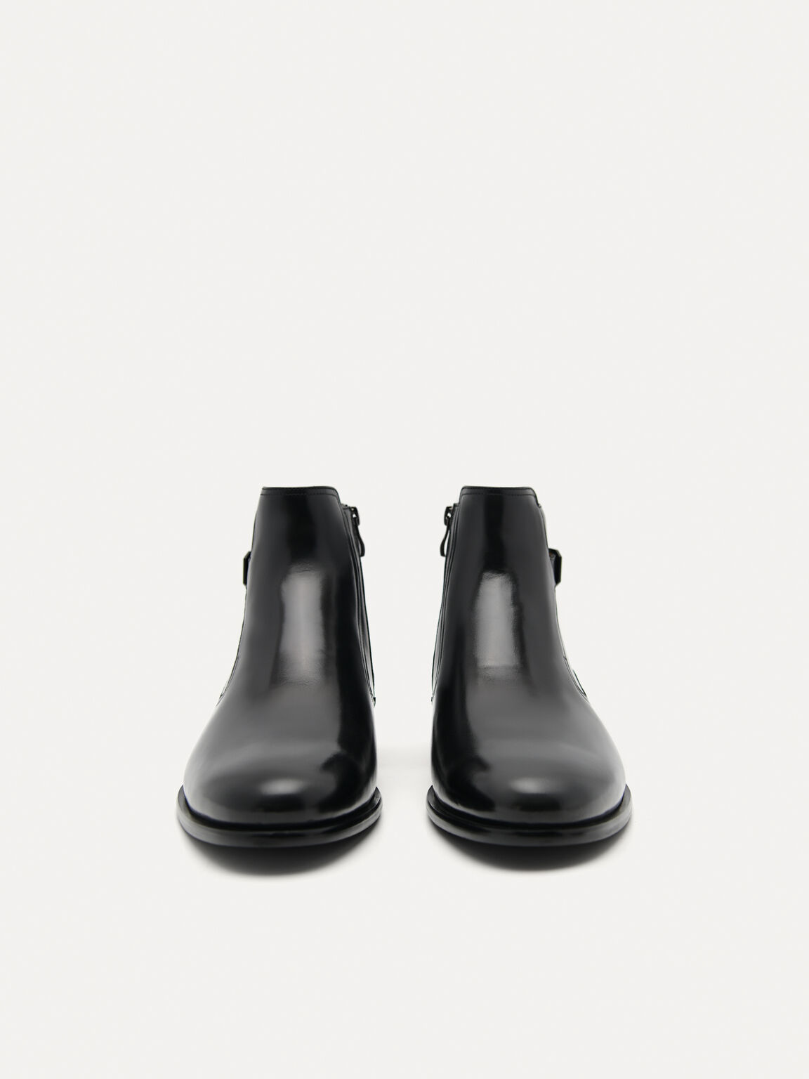 Leather Ankle Boots, Black
