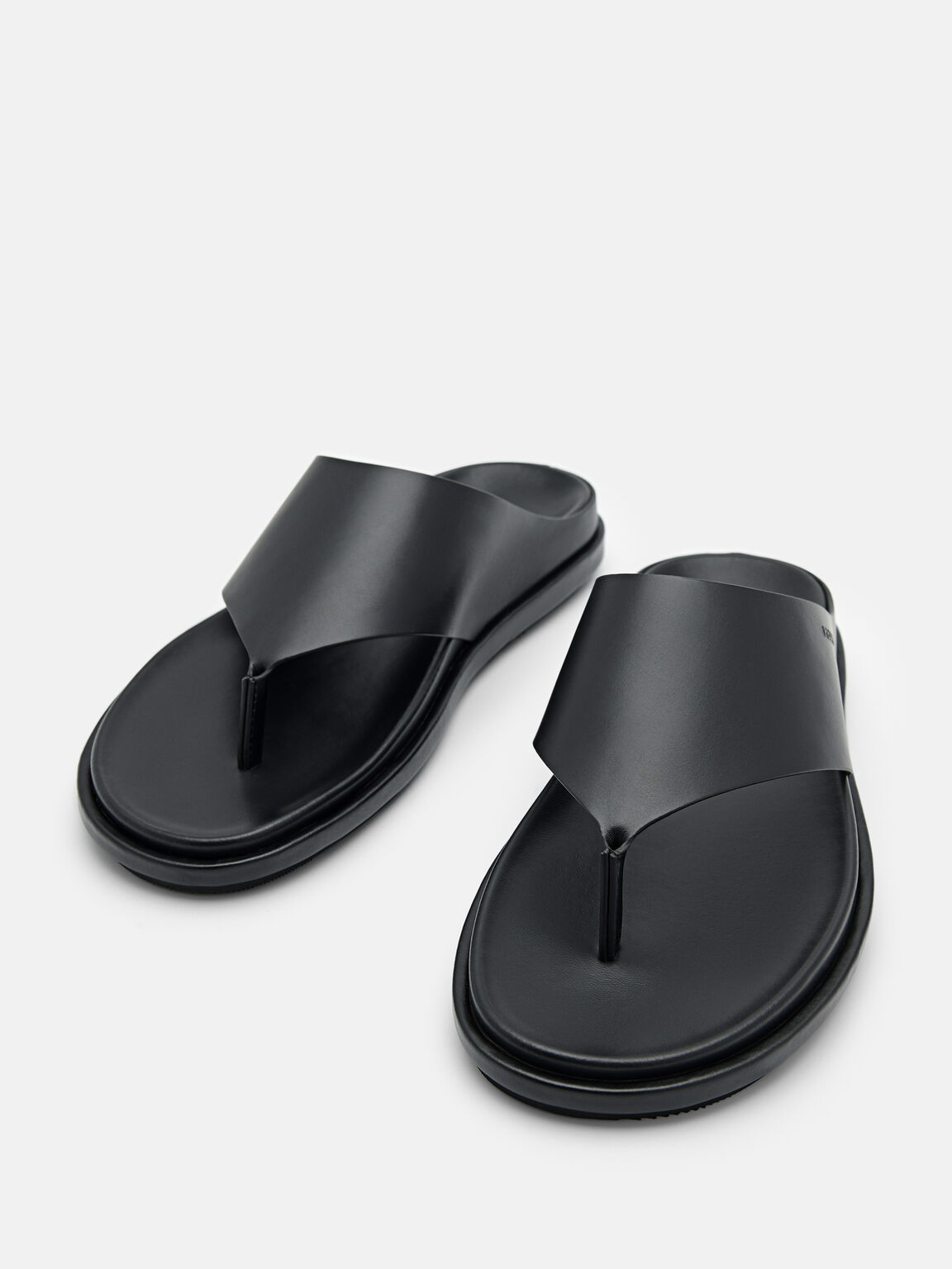 Microfiber Thong Sandals, Black