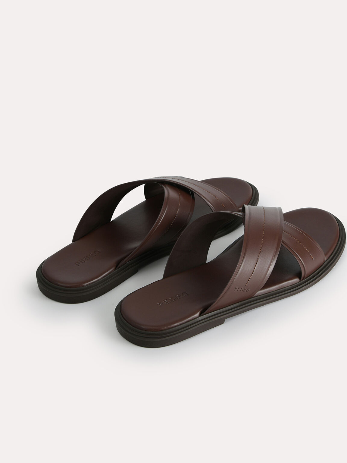 Criss-Cross Sandals, Brown