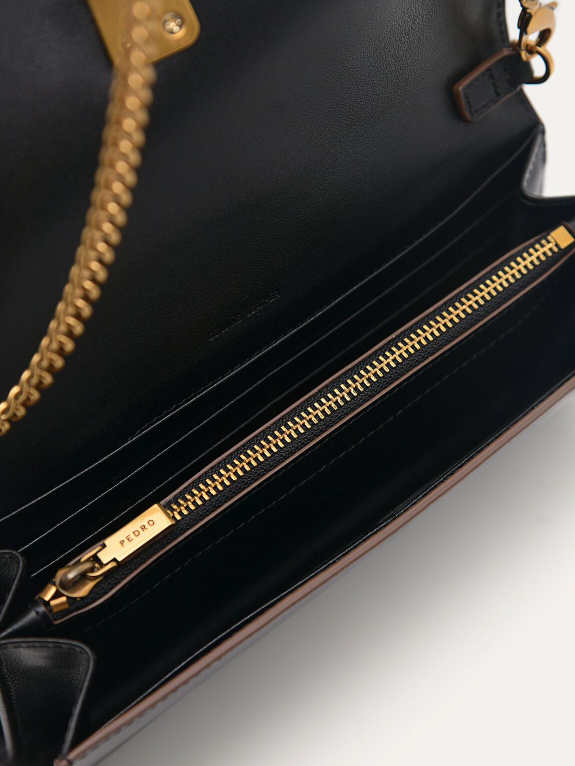 Leather Wallet Bag, Black
