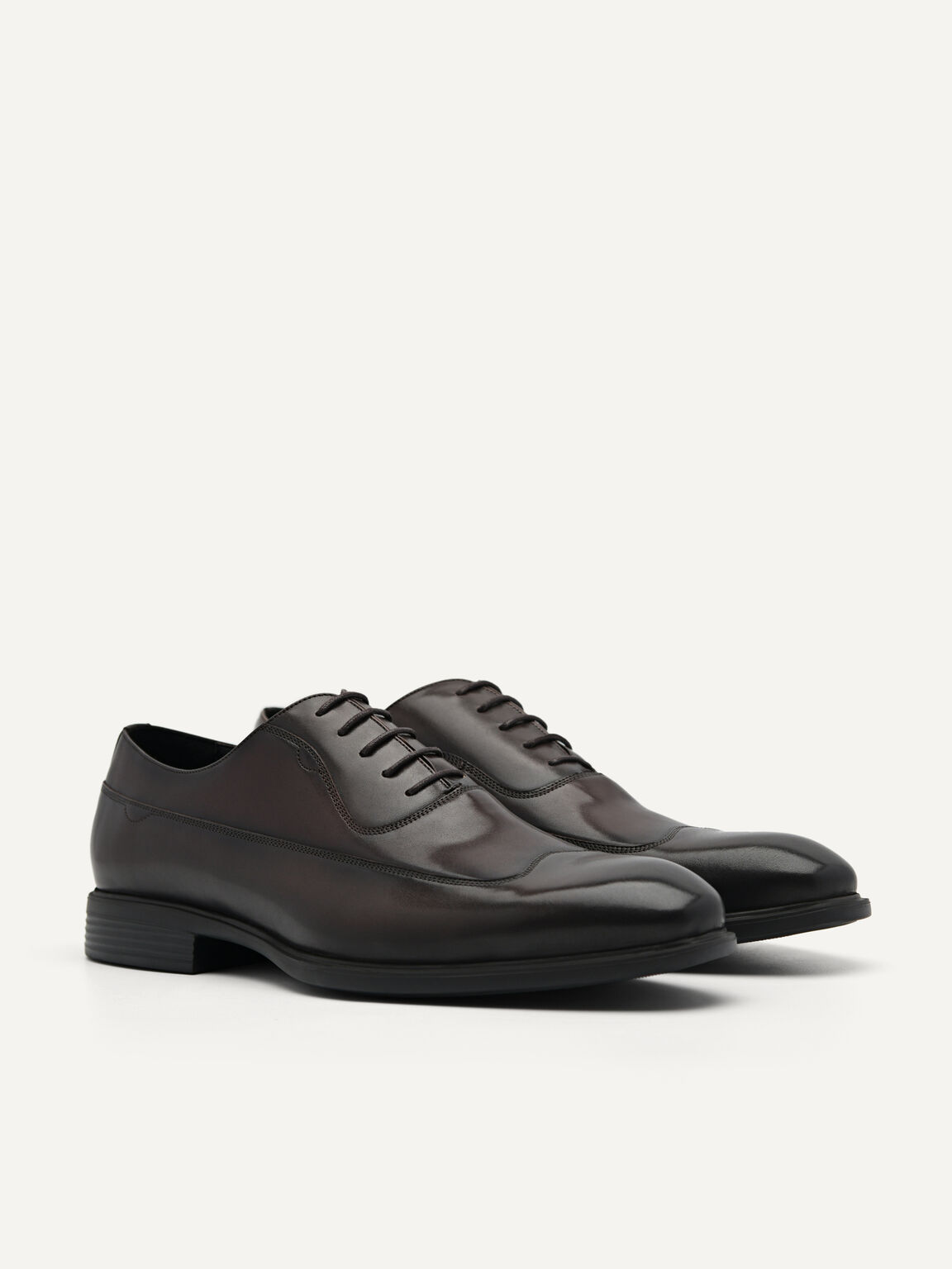 Dylan Leather Oxford Shoes, Dark Brown