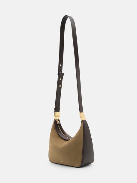 Jatte Crescent Bag, Dark Camel