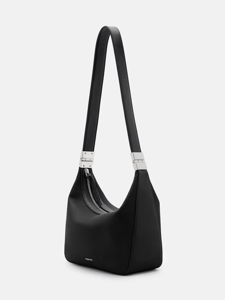 Jatte Nylon Crescent Bag, Black Nylon
