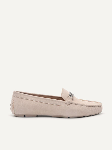 PEDRO Icon Suede Moccasins, Taupe