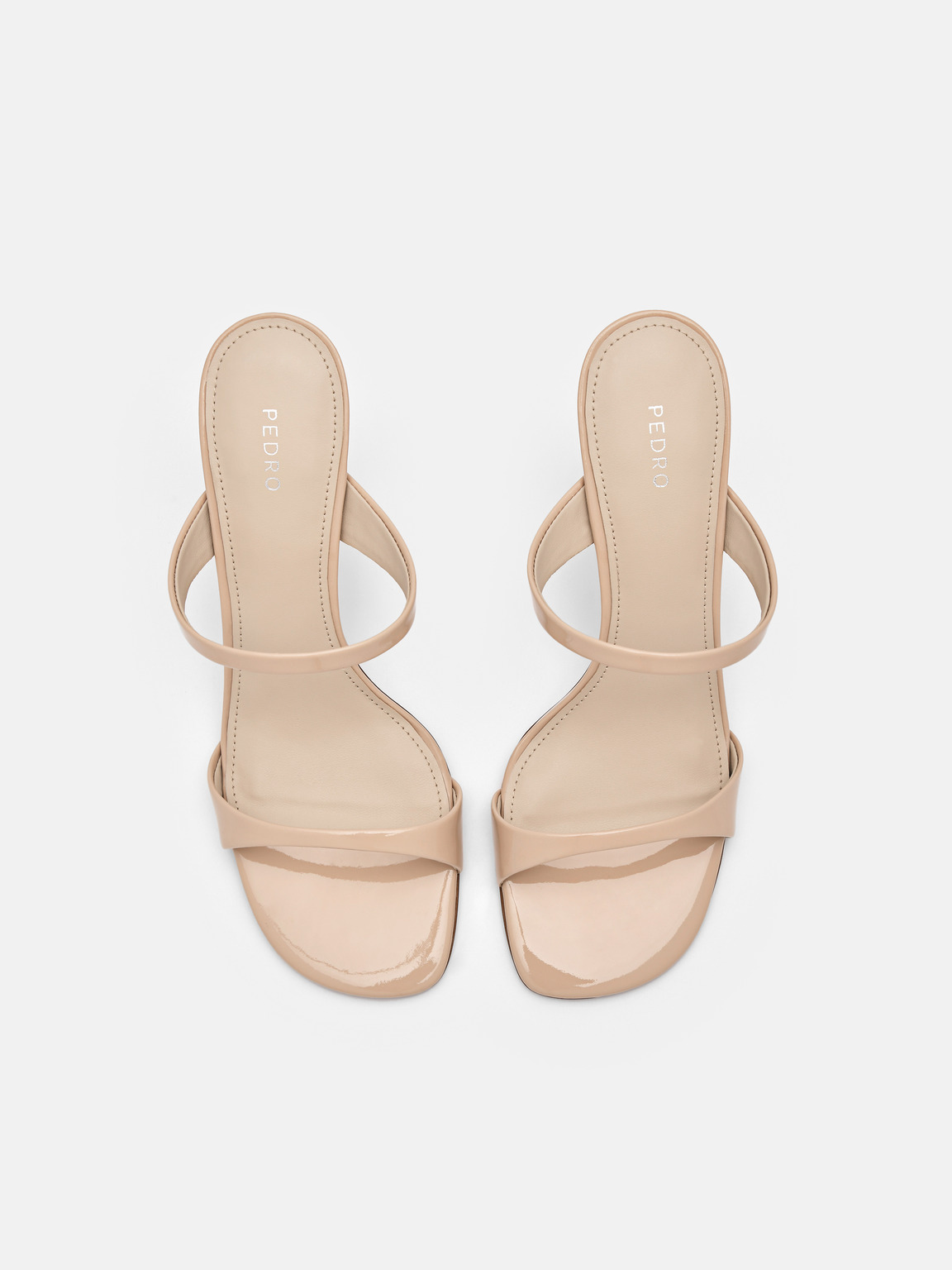 Effie Heel Sandals, Nude
