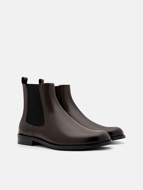 Chace Leather Chelsea Boots, Dark Brown
