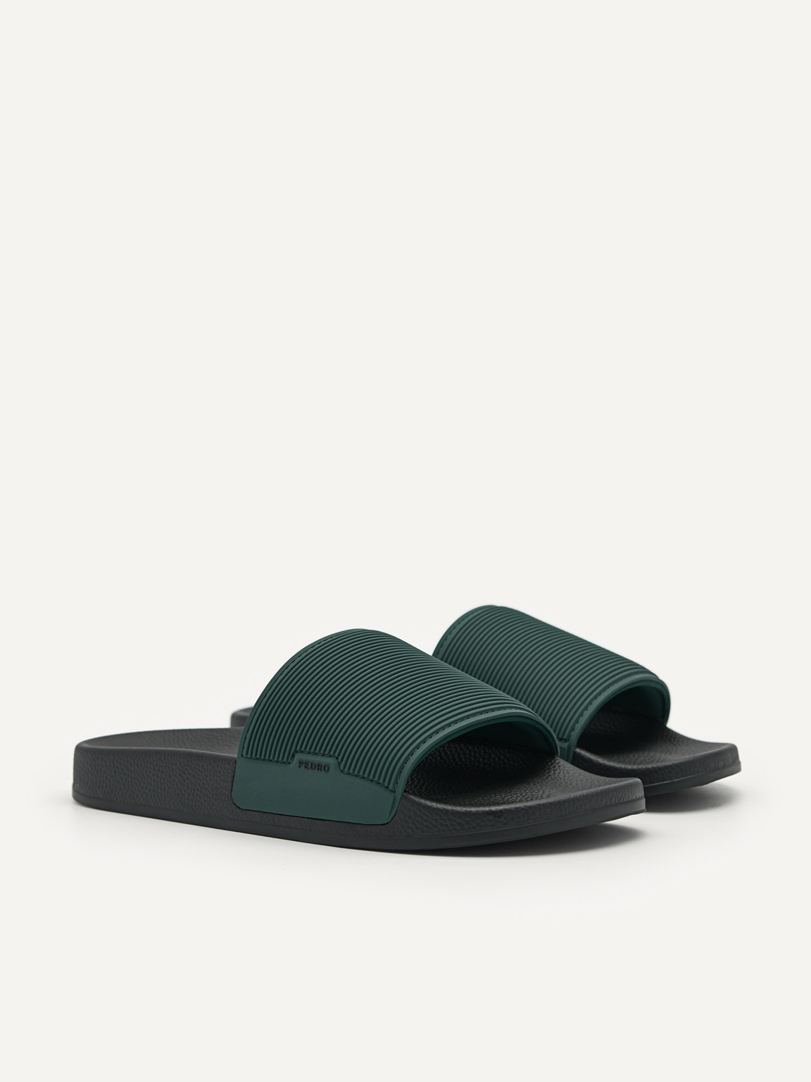Slide Sandals, Dark Green