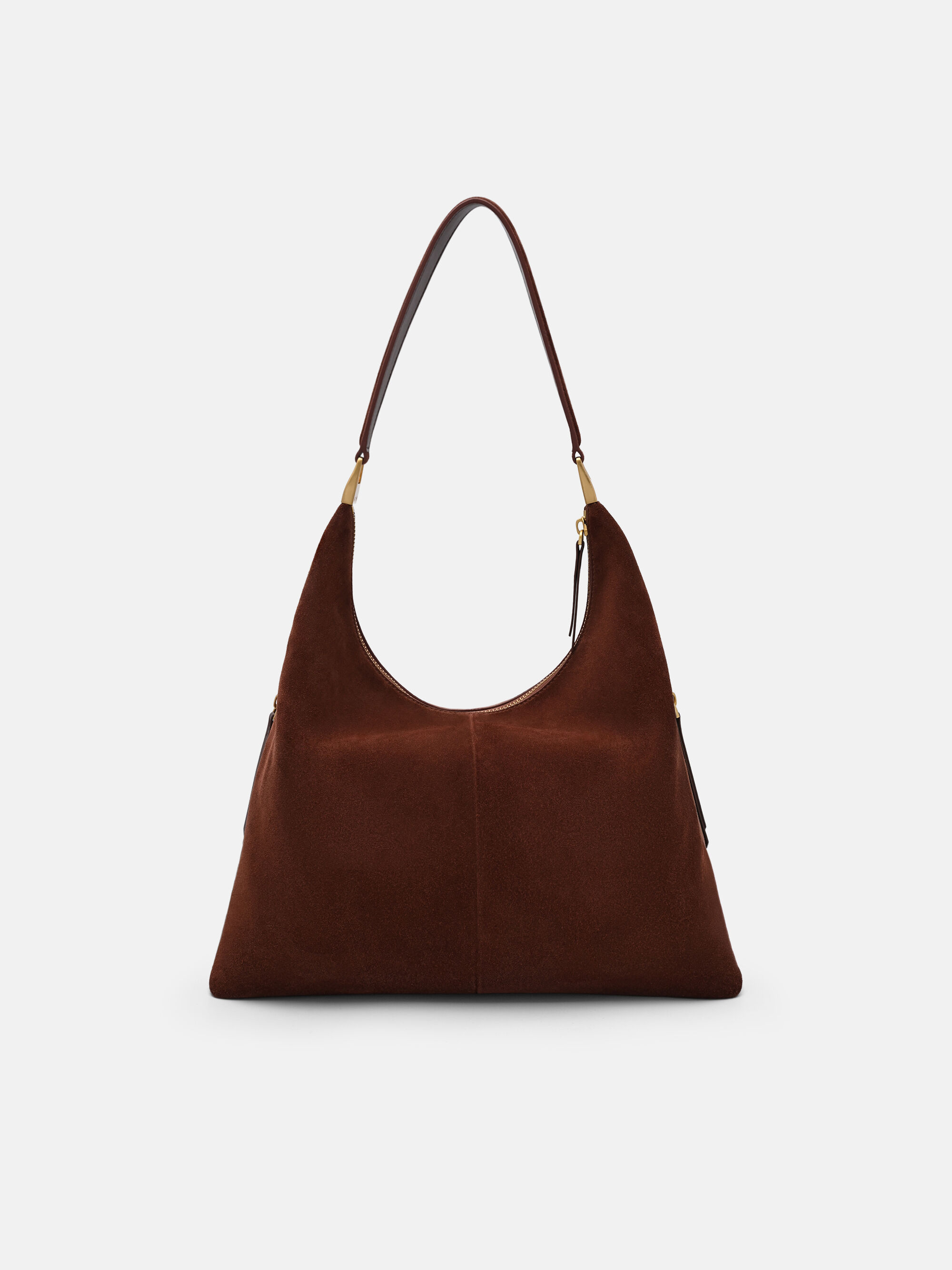 Mahogany Reina Suede Hobo Bag - PEDRO US