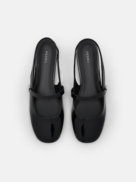 Tria Slingback Mules, Black