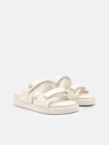 Velcro Slip-On Sandals, Chalk