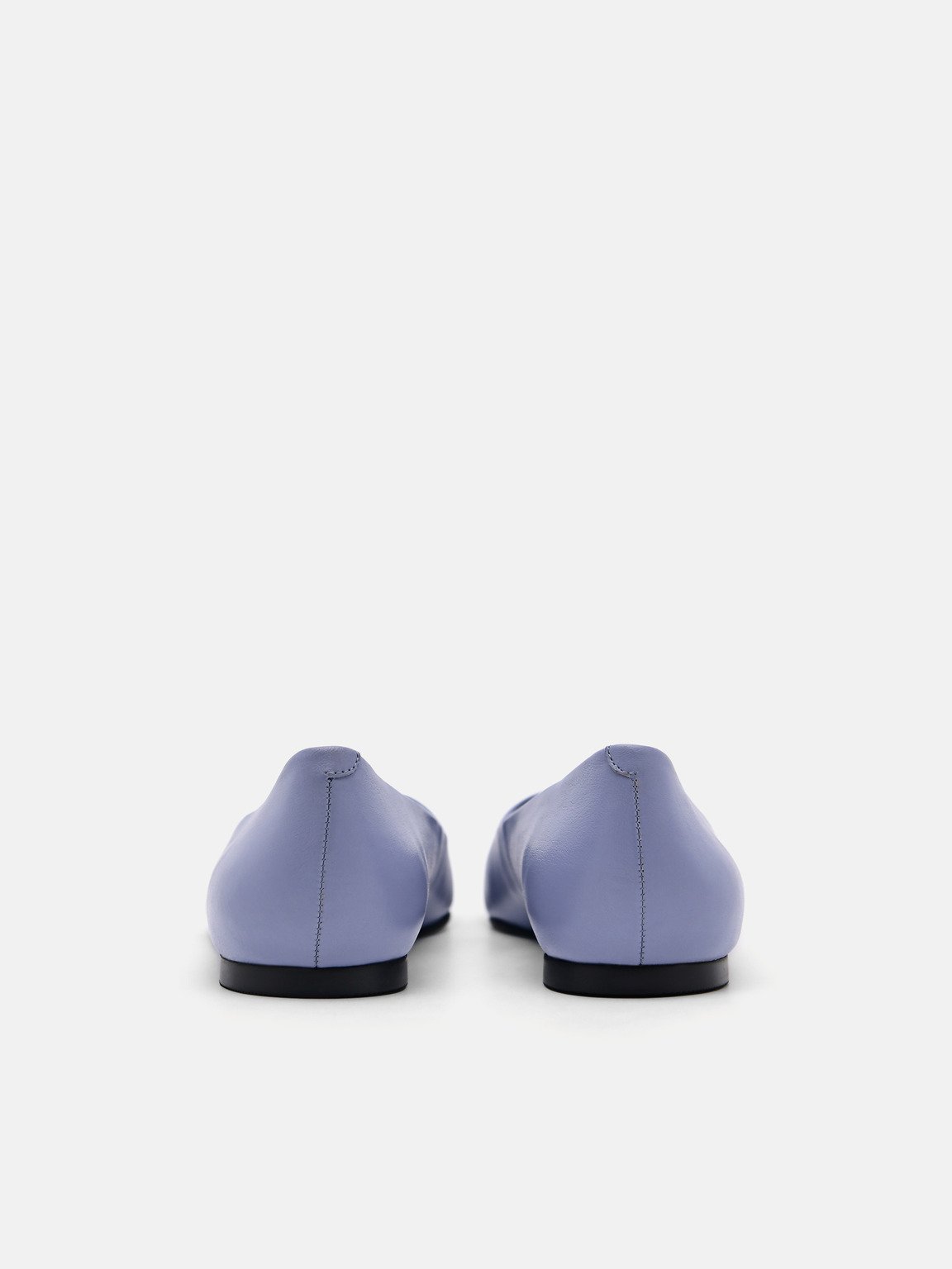 PEDRO標誌皮革芭蕾舞鞋, 紫羅蘭色